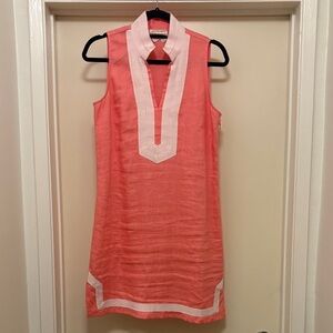 Sail to Sable Coral and White Mini Dress